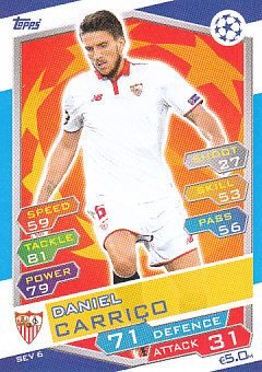 Daniel Carrico Sevilla FC 2016/17 Topps Match Attax CL #SEV06